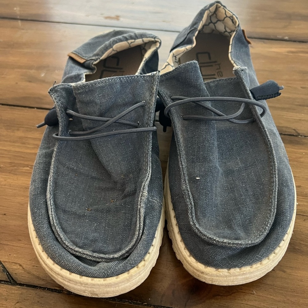 Hey Dude womens  Denim Blue Loafers